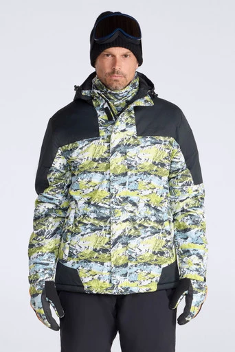 Shadow II Mens Printed Ski Jacket - Lime