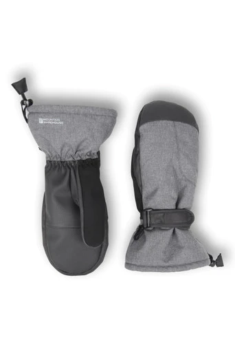 Lodge Waterproof Ski Mittens - Dark Grey