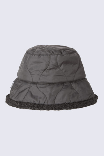 Ellie Womens Quilted Borg Lined Bucket Hat - Black