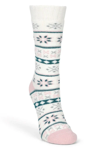 Patterned Women's Grippy Slipper Socks - Pink