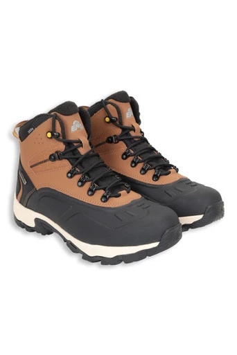 Bottes de neige thermiques imperméables en cuir pour homme EMS Vapour - Bronzage