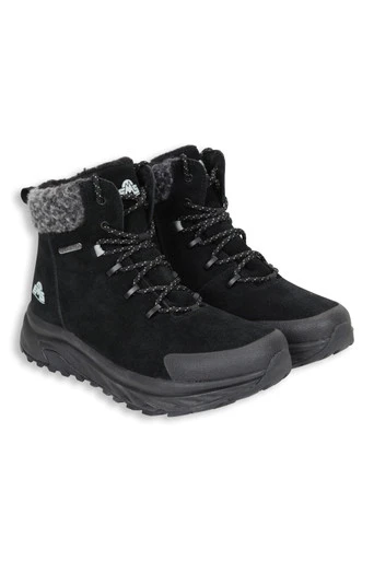 Bottes de neige thermiques imperméables pour femme EMS Alps, coupe large - Noir