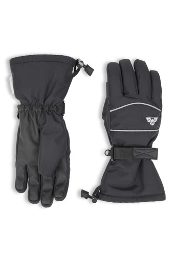 EMS Kids Thinsulate Waterproof Long Cuff Ski Gloves - Black