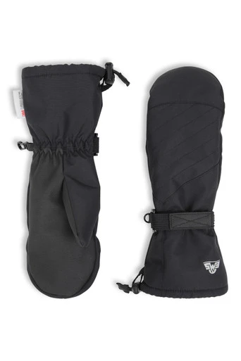 EMS Kids Thinsulate Waterproof Long Cuff Snow Mittens - Black
