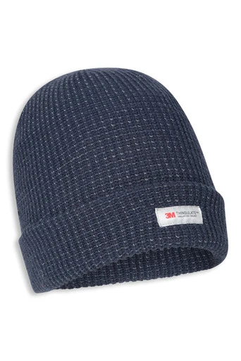 EMS Mens Reflective Detail Thinsulate Fleece Lined Beanie - Navy