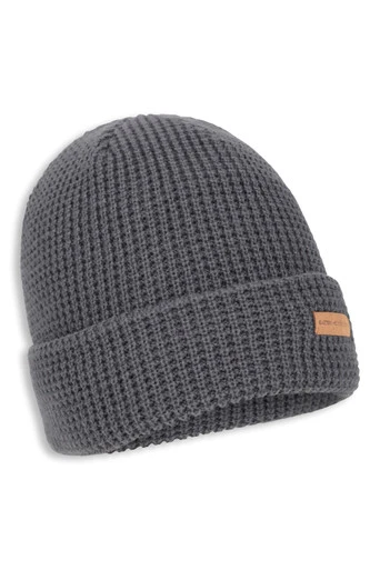 EMS Mens Waffle Sherpa Lined Beanie - Grey