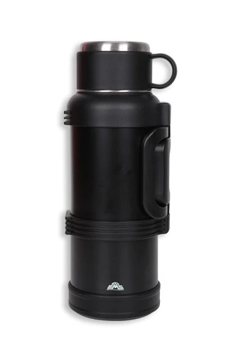 EMS Insulated XL Camping Flask with Cup 2L - Black