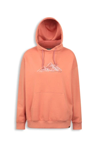 EMS Mountain Sunset Graphic Relaxed Fit Hoodie - Burnt Orange