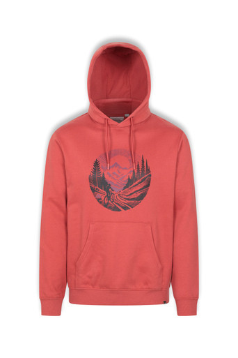 Mens Overhead Sunset Bike Graphic Hoodie - Burnt Orange