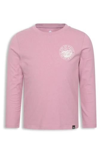 EMS Landscape Kids Graphic Long Sleeve T-Shirt - Dark Pink