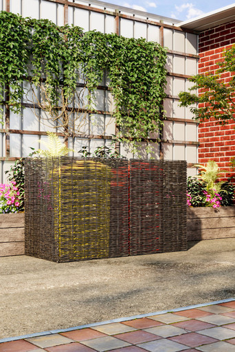 Garden Sanctuary Privacy Fence Wicker - Brown