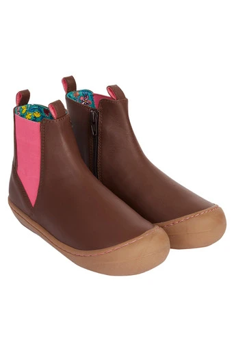 Kids 100% Leather Ravine Easy On Boot - Brown/Wild Woods