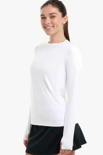 Women's UPF 50+ Sun Protection Long Sleeve Top - White