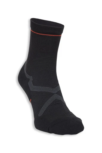 Trail Merino Quarter Length Socks - Black