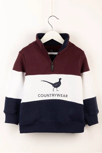 Byland Toddler Sweatshirt - Pheasant Navy/White/Wine