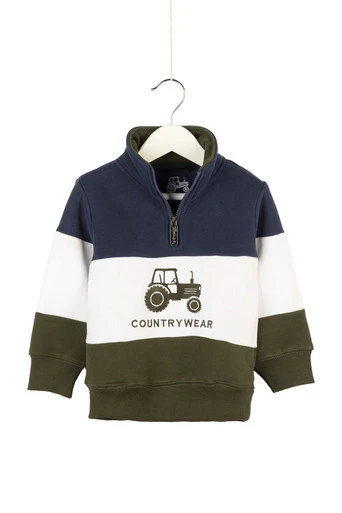 Byland Toddler Sweatshirt - Navy/White/Olive