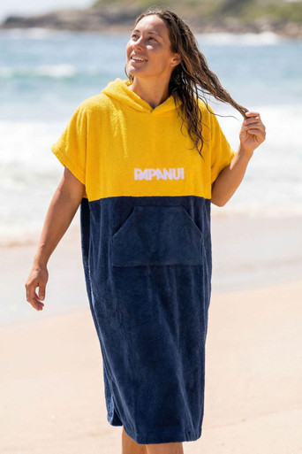 Women's Cotton Surf Towel - Yellow-Blue