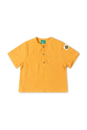 Kids Henley Top - Gold