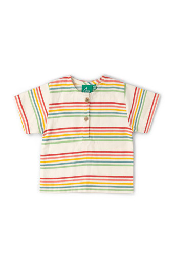 Rainbow Kids Henley Top - MULTI