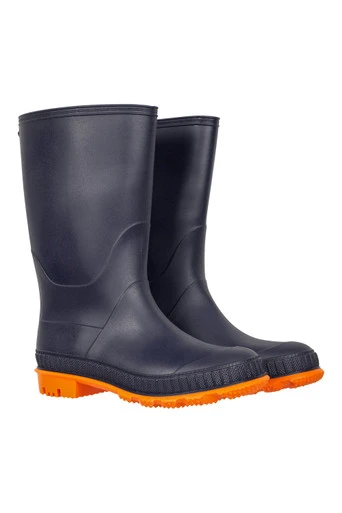 Plain IV Kids Wellies - Navy