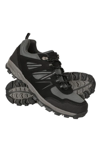 McLeod Mens Outdoor Wide-Fit Walking Shoes - Black