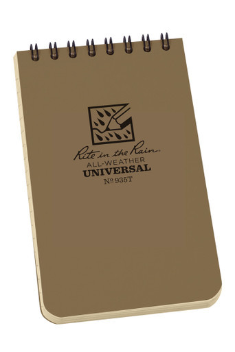 Top Spiral Bound Pocket Notebook No.935T - Tan 3" x 5"