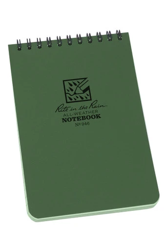 Soft Cover Flexible Notebook No.964 - Green 3¼" x 6"