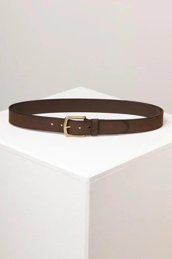 Kiplin Mens Leather Jeans Belt - Waxy Brown