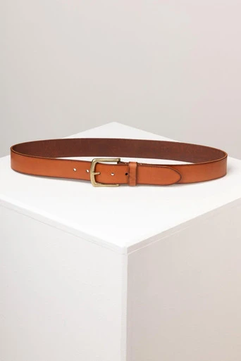 Kiplin Mens Leather Jeans Belt - Tobacco