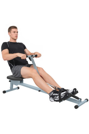 12-Level Fitness Rowing Machine - Grey, Black