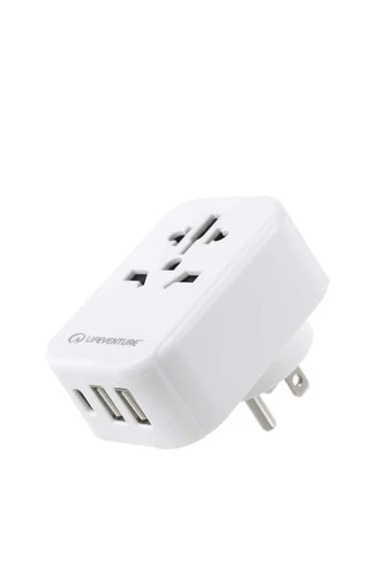Travel Adapter USB - USA - White