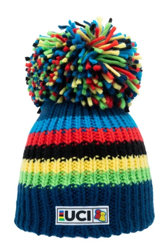 UCI Rainbow Stripes Unisex Hat - Blue Bobble Hat