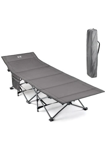 Lightweight Folding Camping Bed - Grey