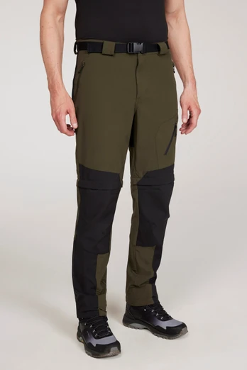 Forest Trekking Mens Zip Off Trousers - Green
