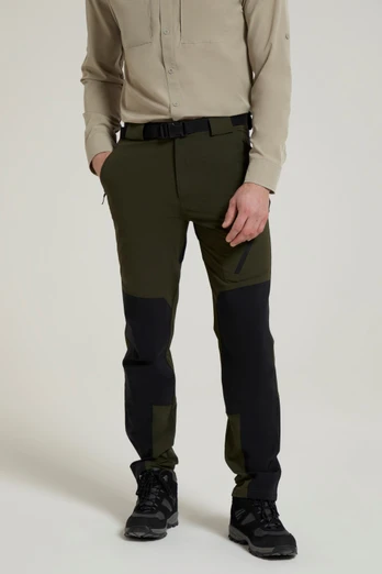 Forest Mens Water-Resistant Trekking Trousers - Green