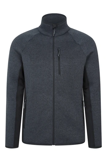 Treston Mens Full-Zip Fleece Jacket - Black