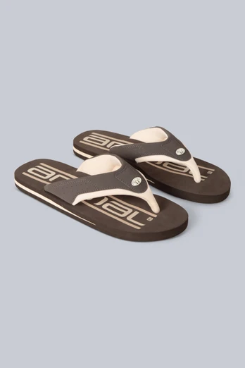 Tongs Jekyl à logo Pour homme - Marron