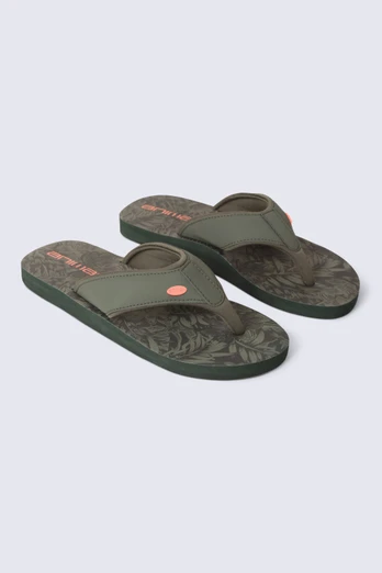 Tongs AOP Swish Pour femme - Kaki Foncé