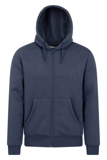 Dalton Mens Borg Lined Hoodie - Navy