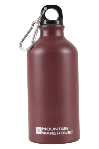 Gourde en caoutchouc et aluminium de 500 ml - Marron