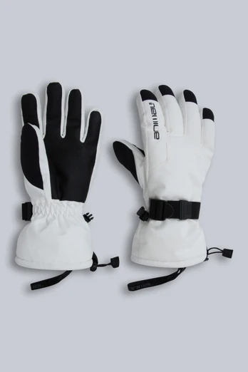 Flow Womens Waterproof Snow Gloves - White