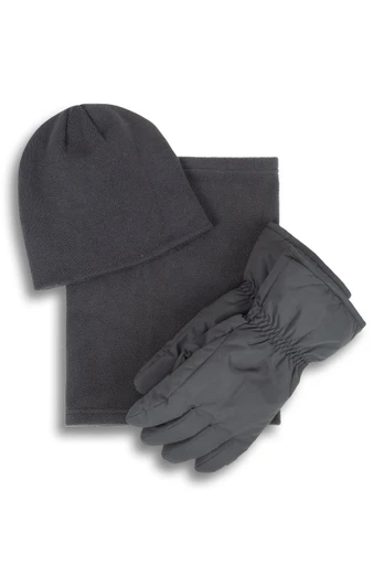 Ensemble d'accessoires d'hiver pour homme - Gris Pâle