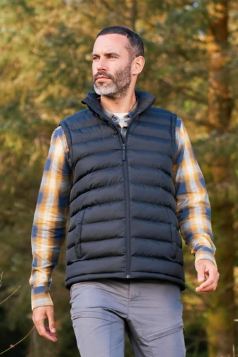 Seasons Mens Padded Gilet - Black