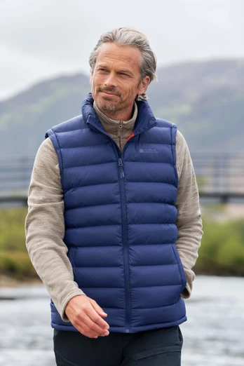 Seasons Mens Padded Gilet - Navy