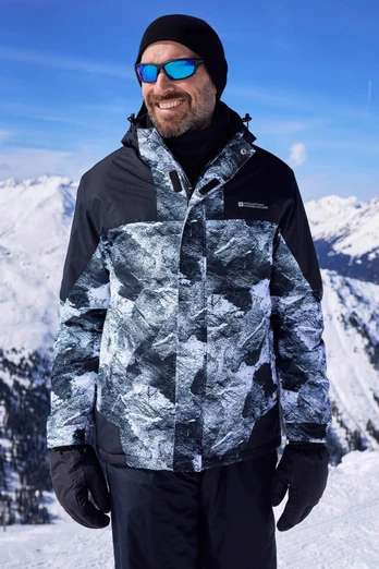 Manteau de ski imprimé Shadow II pour hommes - Blanc