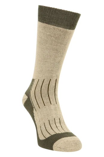 Explorer Mens Merino Mid-Calf Socks - Beige