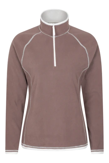 Montana Womens Half-Zip Fleece - Brown