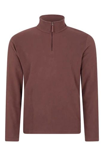 Camber II Mens Half-Zip Fleece - Dark Brown