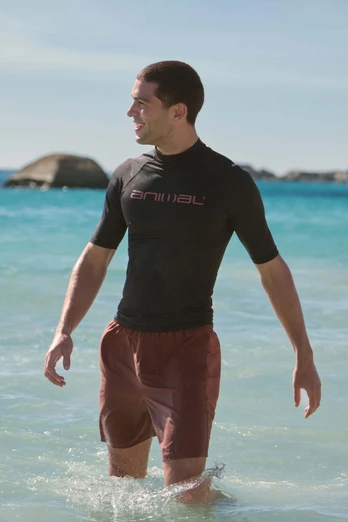 Kai Mens Rash Vest - Jet Black