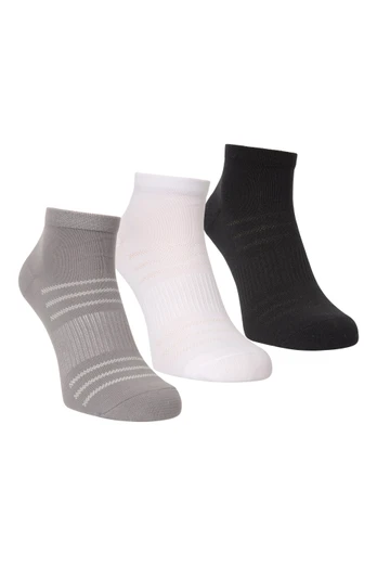 Mens Arch Support Trainer Sock 3-Pack - Black